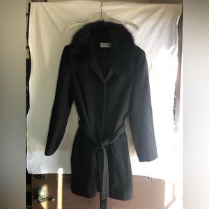 Beautiful women’s black wool peacoat.